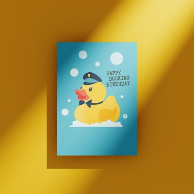Anniversaire de canard - Carte de vœux
