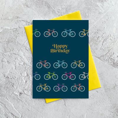 Geburtstagsfahrräder - Grußkarte