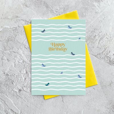 Birthday Sharks - Greeting Card