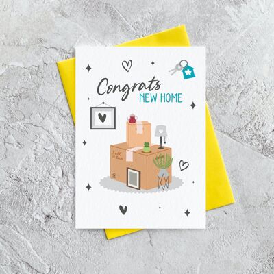 Congratulazioni nuova casa - cartolina d'auguri