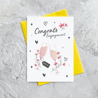 Félicitations aux fiançailles - Carte de vœux