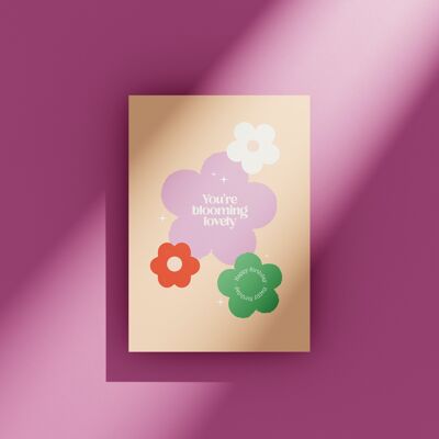 Blooming Lovely - Tarjeta de felicitación