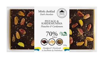 Chocolat Noir 70% - Pistache & Cardamome 1