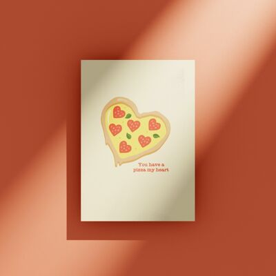 Pizza-Liebe - Grußkarte