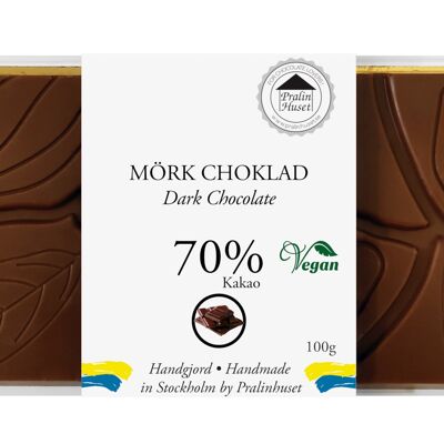 70% Vegan Dark Chocolate (100g)