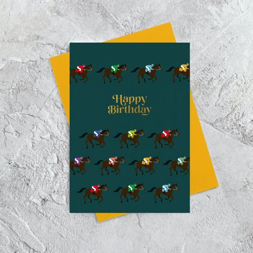Happy Birthday Jockeys - Greeting Card