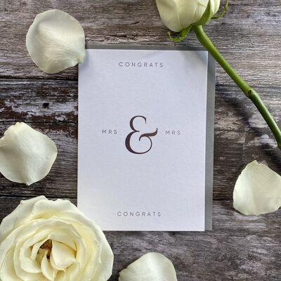 Mrs & Mrs - Greeting Card