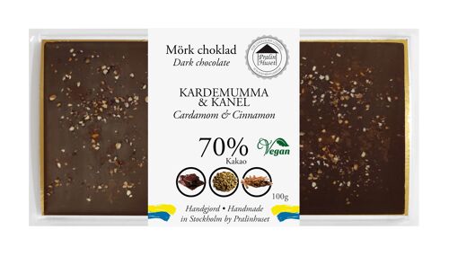 70% Dark Chocolate - Cinnamon & Cardamom