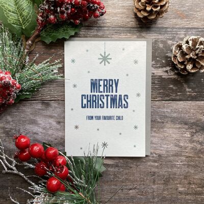 Frohe Weihnachten von Ihrem Lieblingskind – Grußkarte