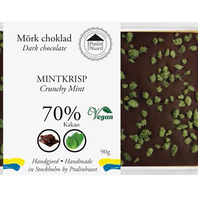 70% Dark Chocolate - Mintcrisp