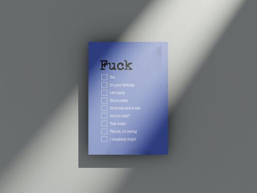 Fuck scale - Greeting card