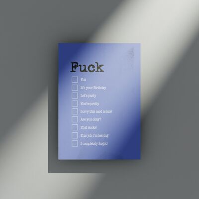 Fuck scale - Greeting card