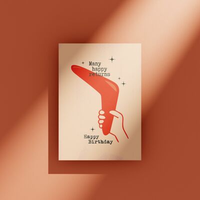 Boomerang cumpleaños - tarjeta de felicitación
