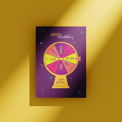 Spin to win - greeting card