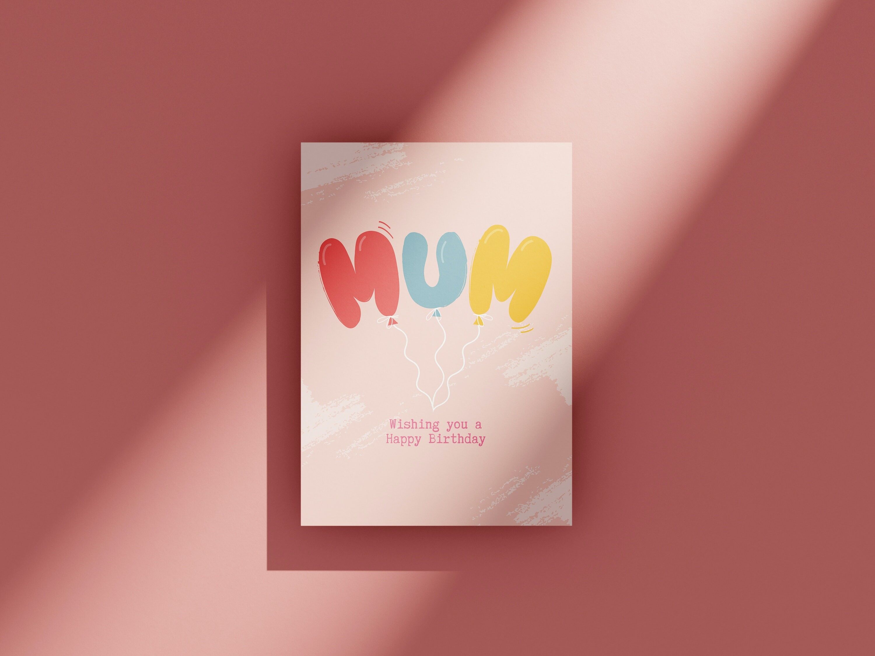 Mama-Ballon - Grußkarte