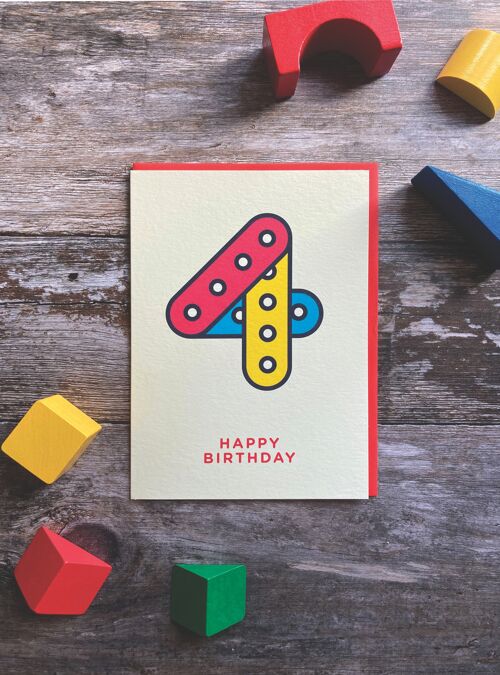 Age 4 Building Set - Greeting Card