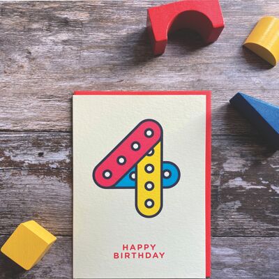 Age 4 Building Set - Greeting Card