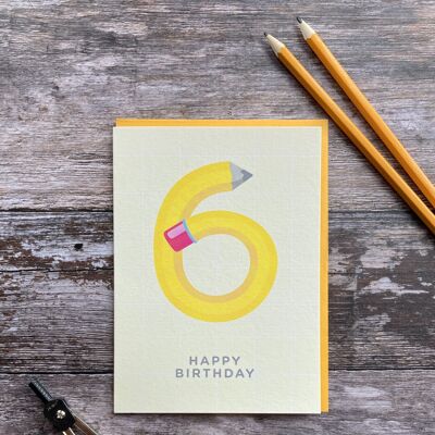 Crayon 6 ans - Carte de vœux