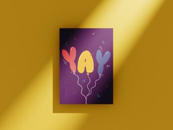 Yay Balloon - carte de voeux