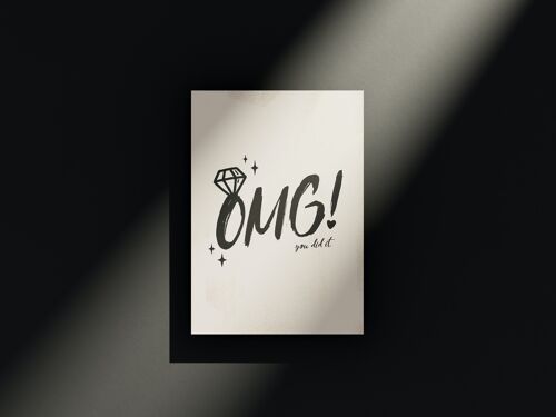 OMG engagement - greeting card