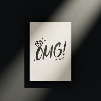 OMG engagement - greeting card