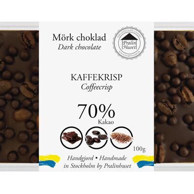 70% Cioccolato Fondente - Croccante al Caffè