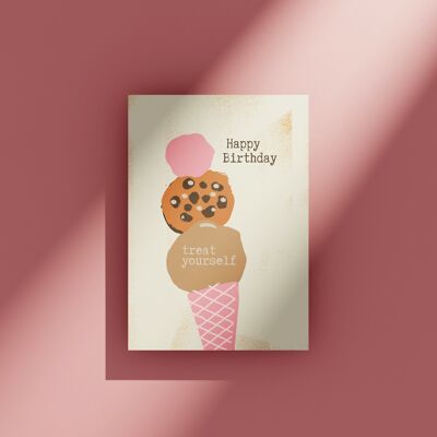 Treat yourself - greeting card