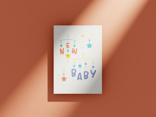 Baby mobile - greeting card