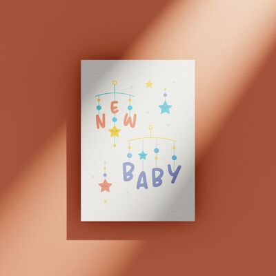 Bebé móvil - tarjeta de felicitación