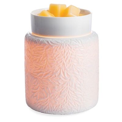 CANDLE WARMERS® BOTANICAL Calentador eléctrico Porcelana blanca