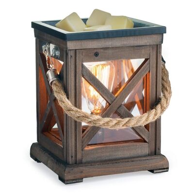 CANDLE WARMERS® WALNUT & ROPE Lampada profumata Edison Bulb elettrica