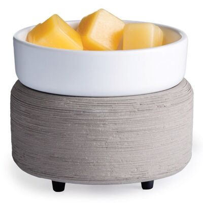 CANDLE WARMERS® GRAY 2 in1 Classic fragrance lamp grey/cream made of ceramic, electric
