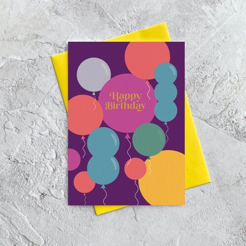 Birthday Balloons - Greeting Card