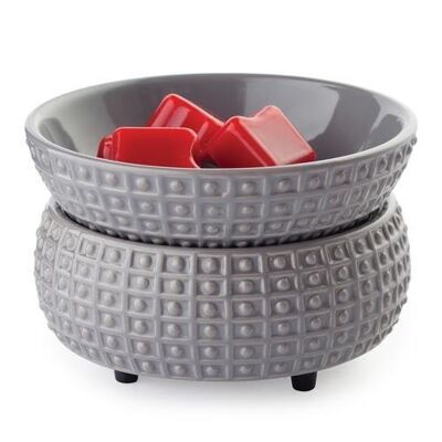 CANDLE WARMERS® SLATE 2 in 1 Lampada profumata classica in ceramica grigia elettrica