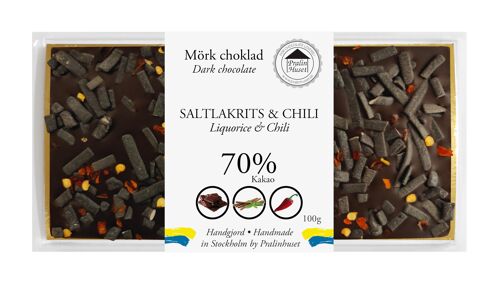 70% Dark Chocolate - Liquorice & Chili