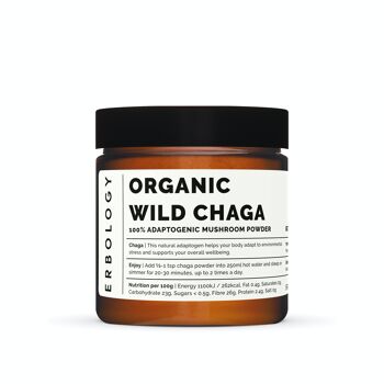 Poudre de Champignon Chaga Sauvage Biologique 1