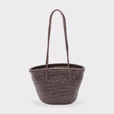 Carmel - Borsa a tracolla in pelle intrecciata a mano
