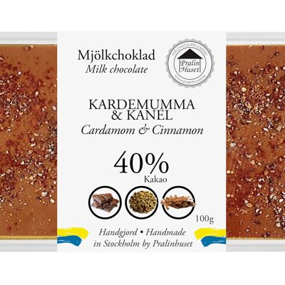 Chocolat au Lait 40% - Cannelle & Cardamome