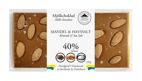 40% Milk Chocolate - Almond & Sea Salt