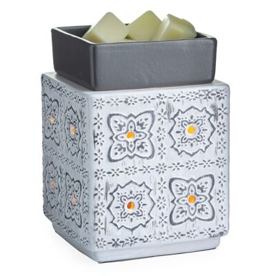 Lámpara de fragancia CANDLE WARMERS® MODERN COTTAGE gris eléctrico de cerámica