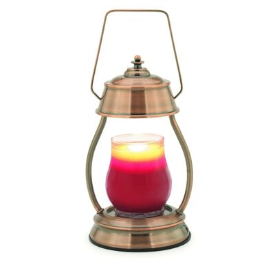 CANDLE WARMERS® HURRICANE lanterne métal pour bougies parfumées cuivre