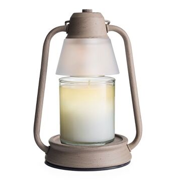 CANDLE WARMERS® BEACON lanterne pour petites bougies parfumées taupe vintage