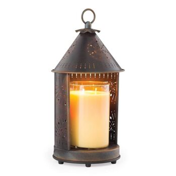 CANDLE WARMERS® SUNSHINE Lanterne métal pour bougies parfumées brun antique