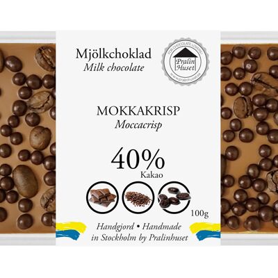 40% Milk Chocolate - MoccaCrisp (100g)