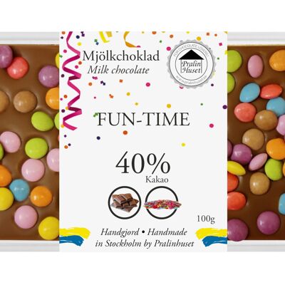 Chocolate con leche 40% - Tiempo de diversión