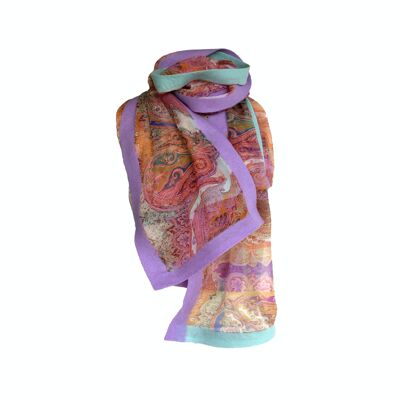 Echarpe Krems Paisley aigue-marine