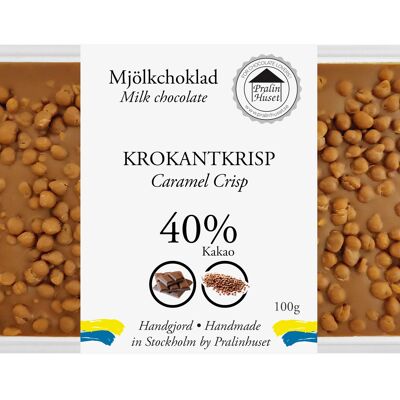 40% Milchschokolade - Karamellcrisp