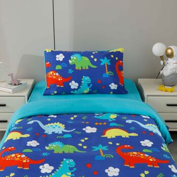 CONJUNTO DE LENÇÓIS ESTAMPADOS PARA CRIANÇA FLAMINGOS EM BRANCO (CAMA 90/100) 7