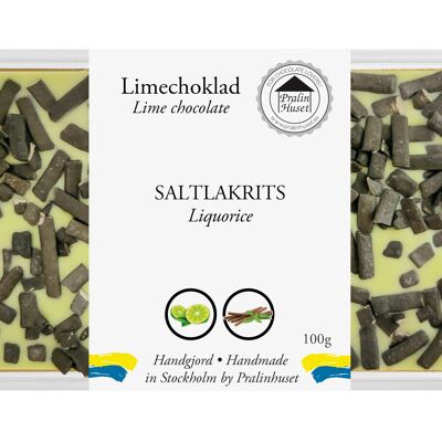Chocolate de lima - Regaliz salado (100 g)
