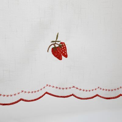 Tenda cucina ricamata fragola 140*140 cm